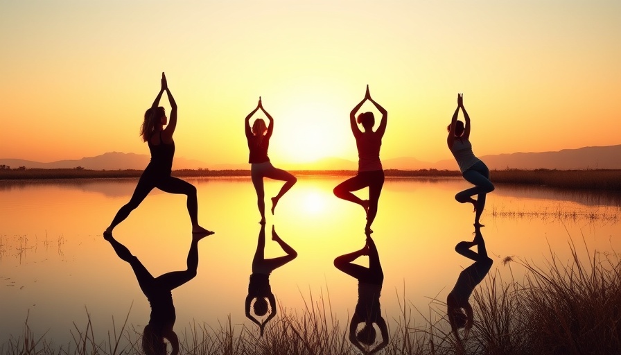 Women practicing yoga at sunset by water during full moon rituals