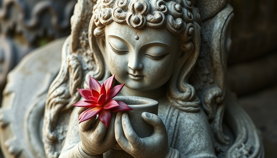 Crown Chakra Spiritual Potential symbolized by a Buddha holding a succulent.