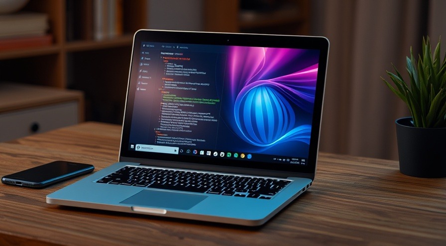 AI technology trends featuring a laptop showcasing corporate AI leaders.