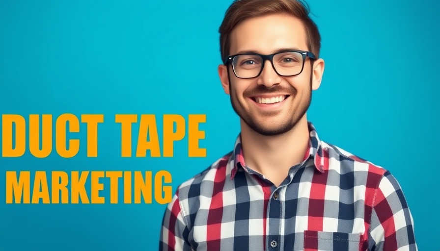 Smiling man in checkered shirt with 'Duct Tape Marketing' text.