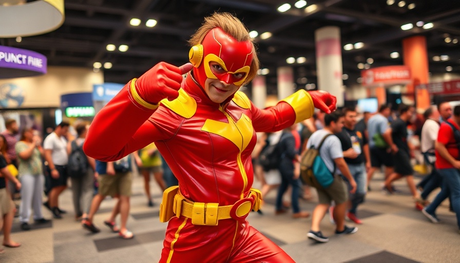 Cosplayer at New York Comic Con 2025 striking a dynamic pose.