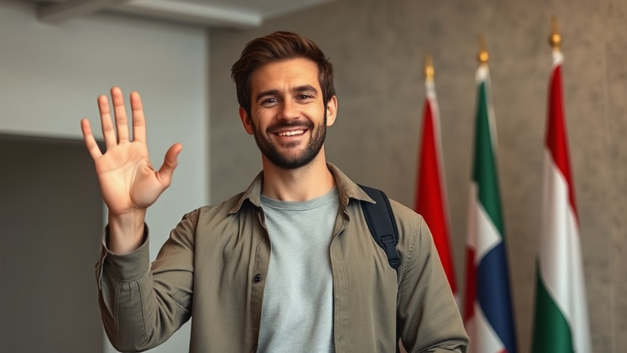 Man waving in front of flags, dangers of AI prank