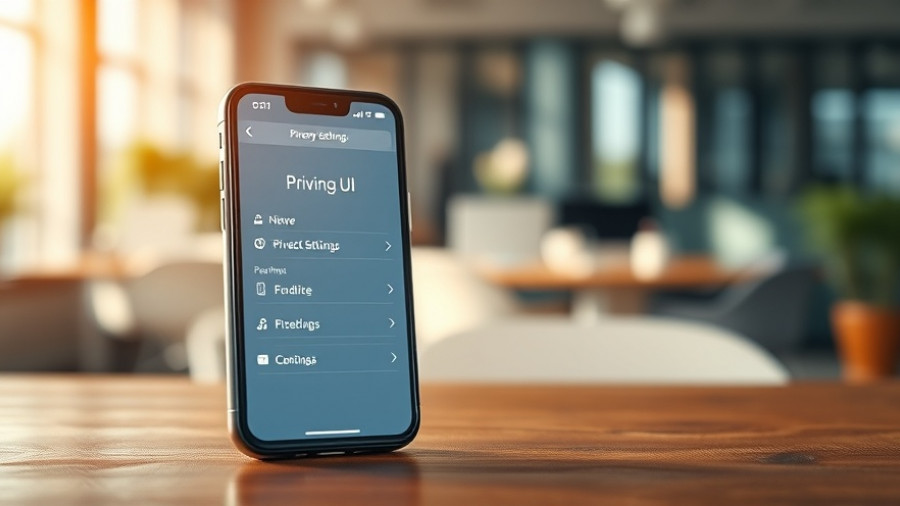 Android phone displaying privacy settings menu on table.
