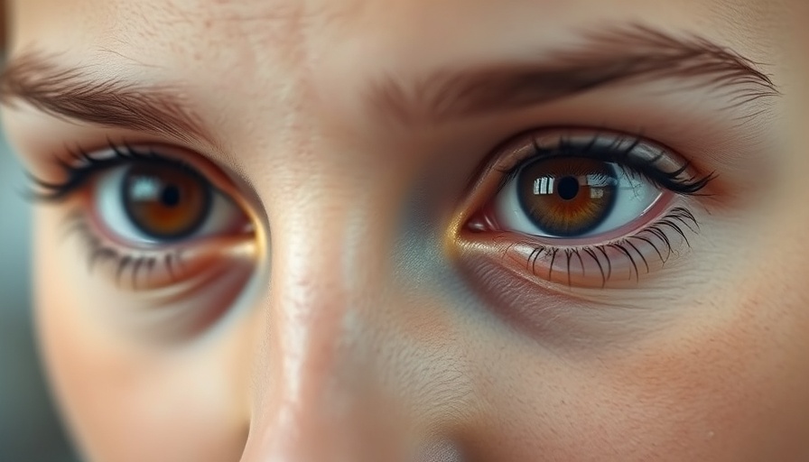 Close-up of deep brown eyes focused on eye exercise for anxiety relief.