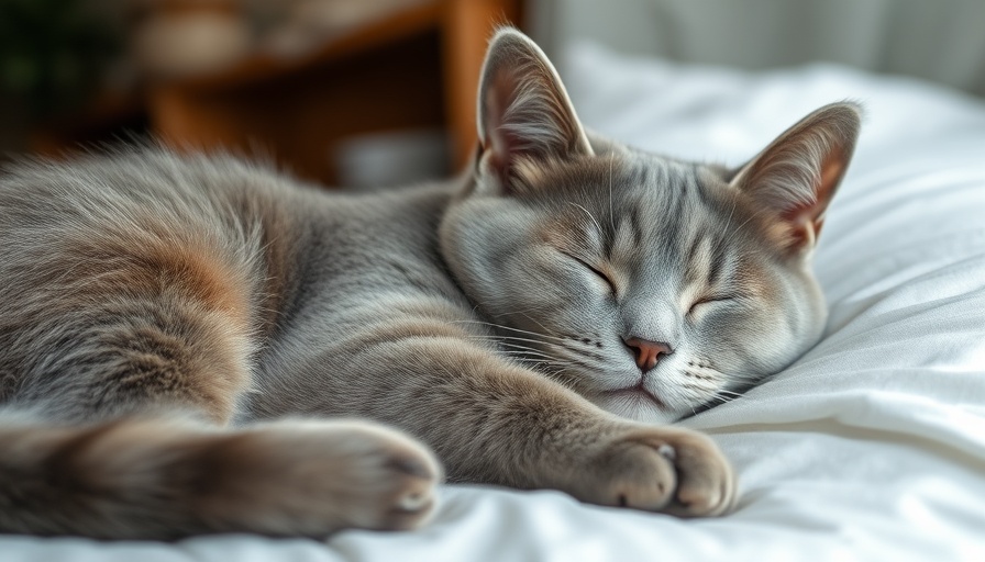 Relaxing grey cat on bed representing chronic fatigue causes.