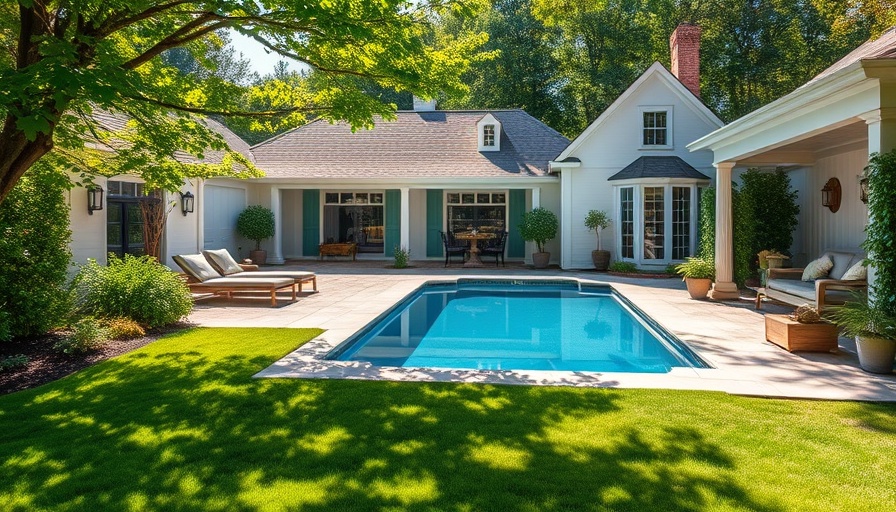 Charming backyard with pool for effortless entertaining