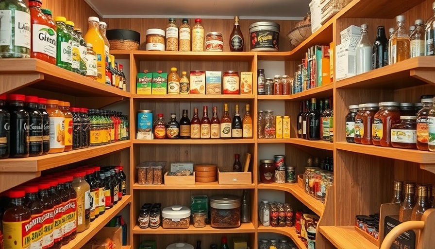 Pantry with items to store elsewhere for better organization.