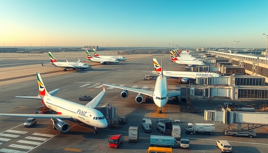 Multiple planes at airport terminal for Summer 2025 travel tips.