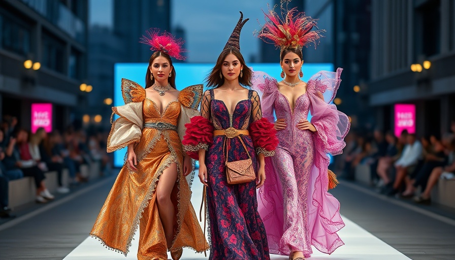 Models at HSFI 2025 Fashion Show showcasing unique styles on the runway.