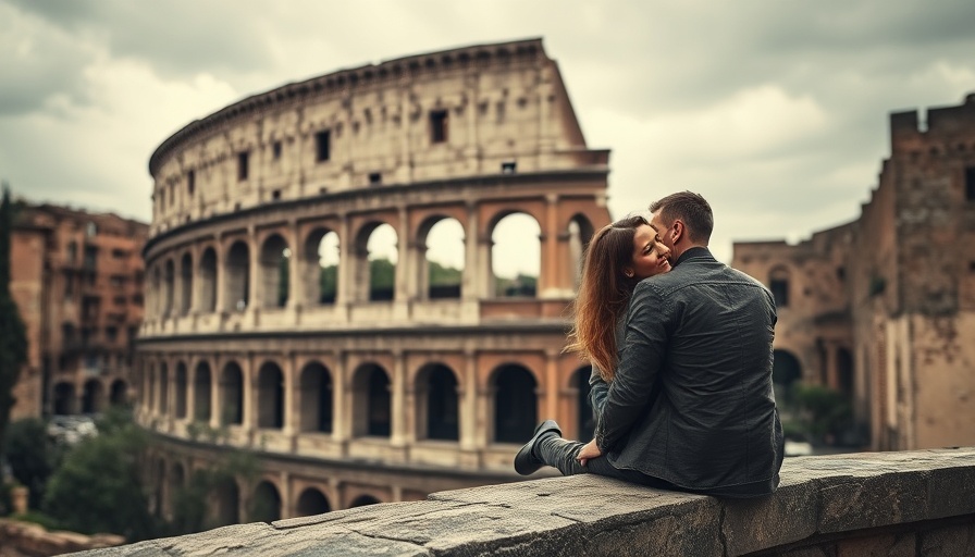 Couple embracing at the Colosseum, representing top life priorities.