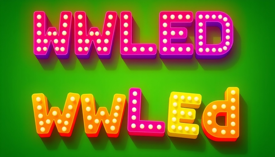 Colorful WLED LED pixel display with vibrant design