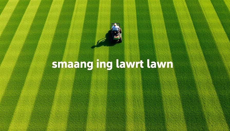 Smart lawn care tools in use for a greener lawn.
