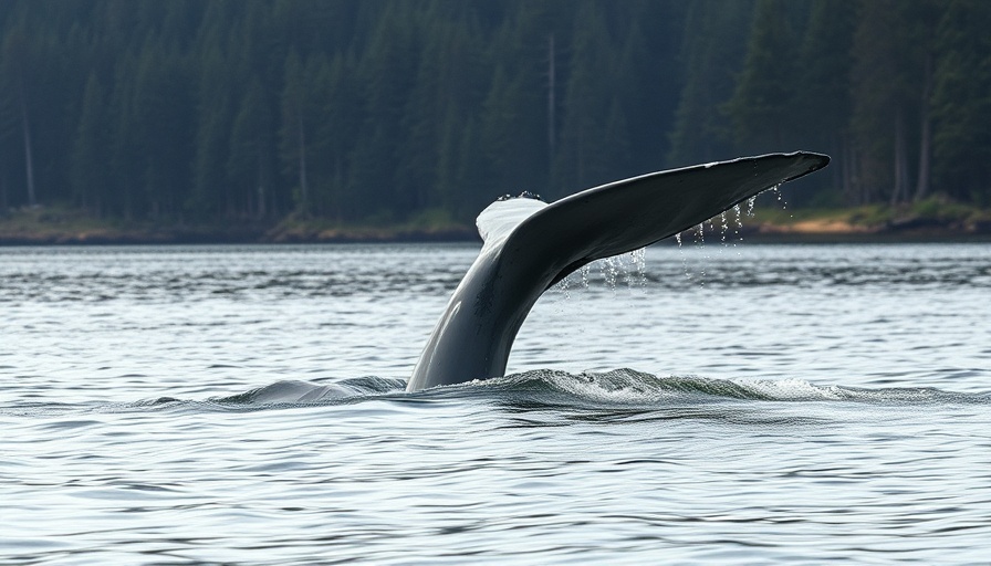 Grey whale tail at Pacific Rim Whale Festival
