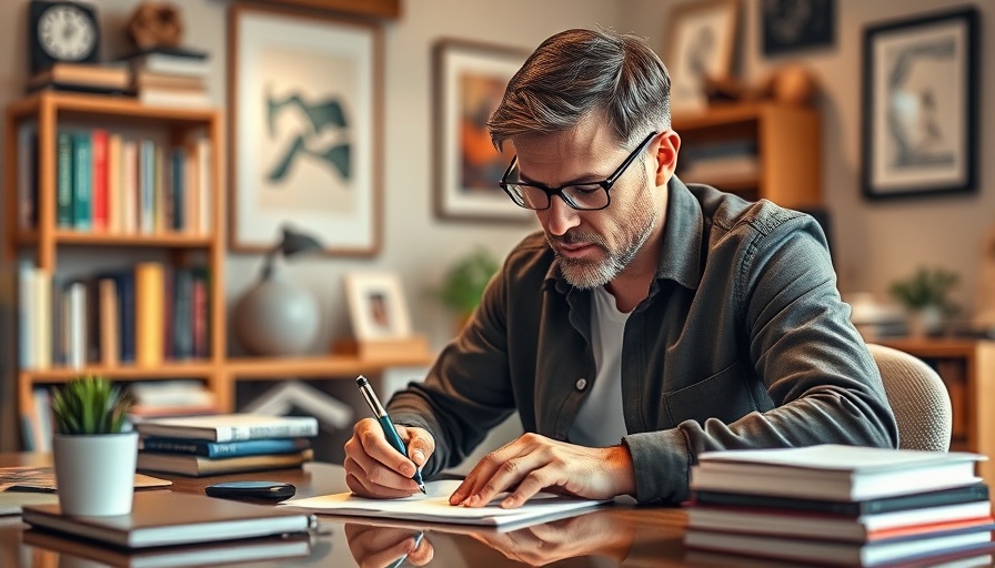 Micro Move Mindset for Success: Man at desk focused on work.
