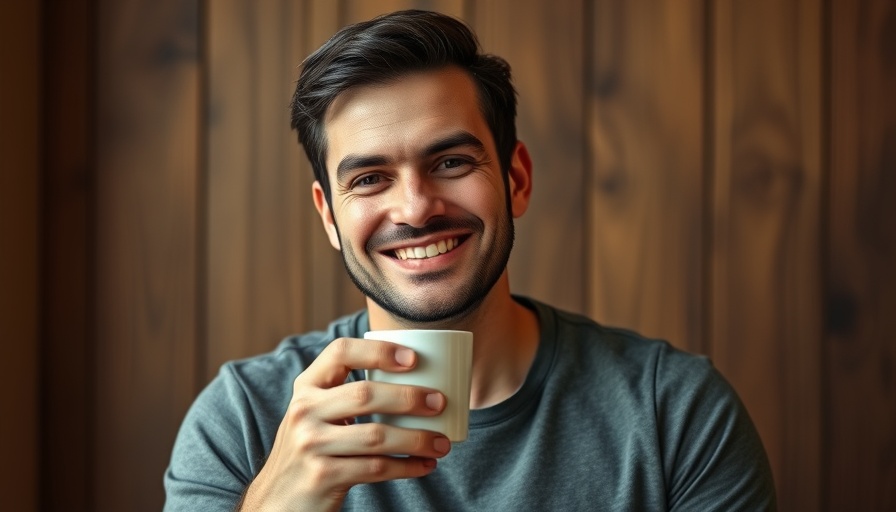 Future of Personal Branding 2025: Man with Coffee Mug Smiling