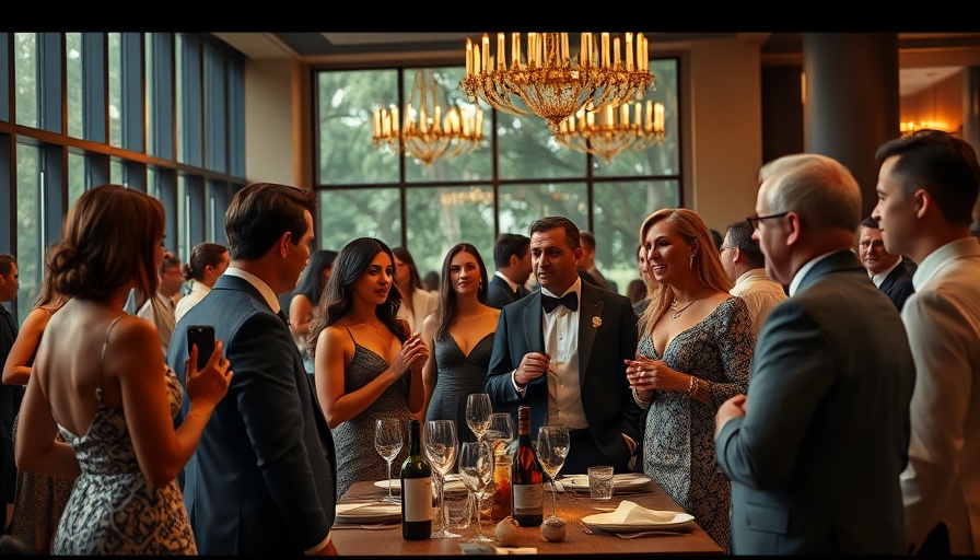 Elegant gathering discussing digital product passports in luxury fashion.