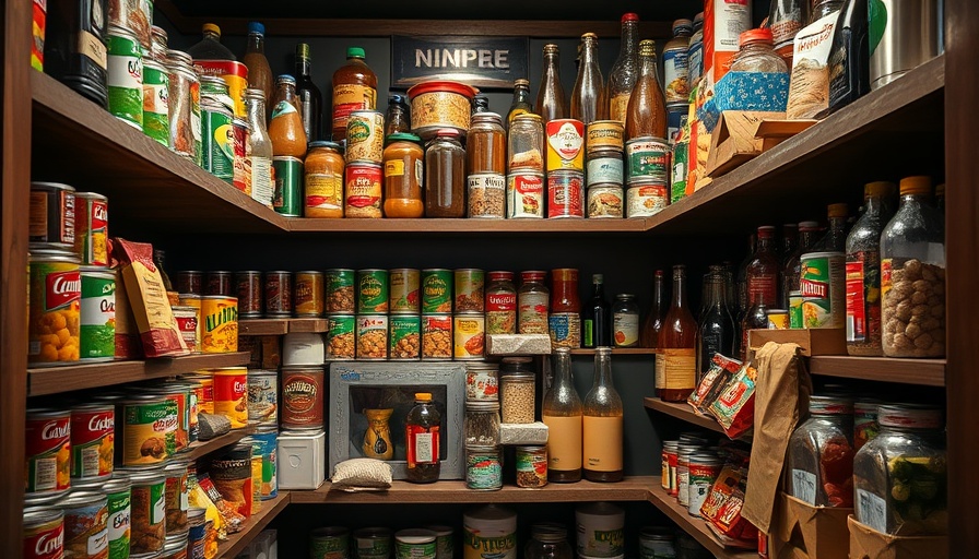 Pantry shelves filled with items you should store elsewhere.