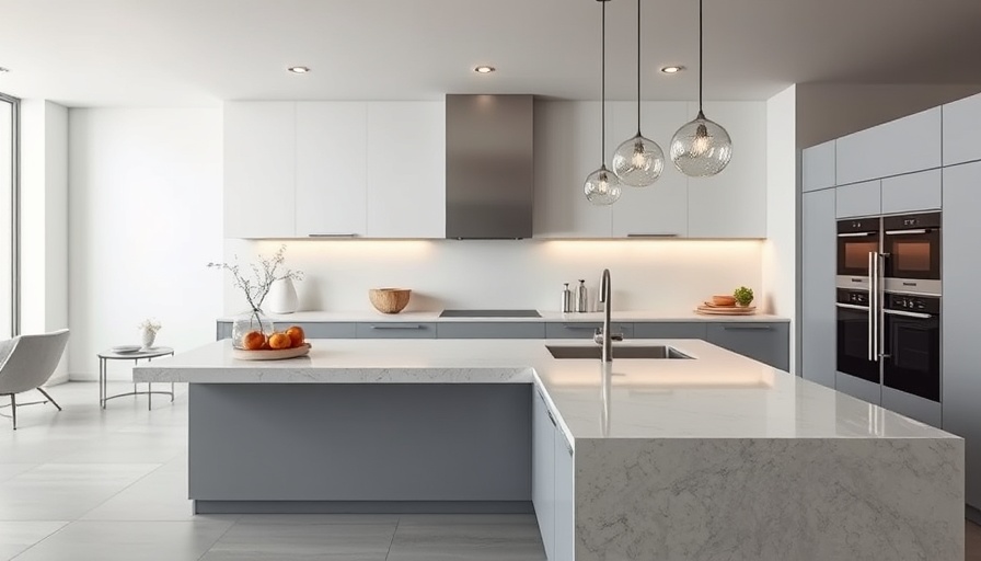Modern kitchen featuring Dekton countertops and minimalist design.