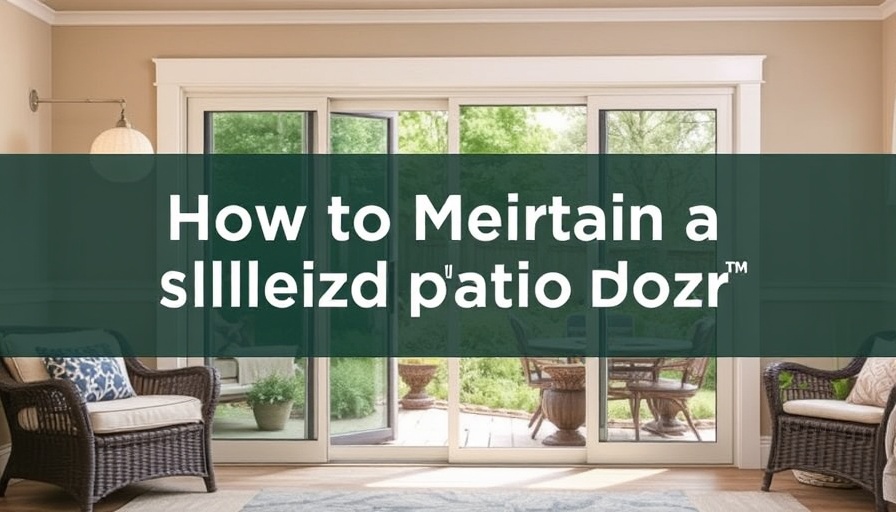 How to Maintain a Sliding Patio Door