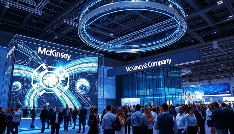 McKinsey AI PowerPoints corporate event booth with attendees