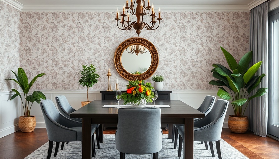 Elegant dining room ideal for sustainable spring cleaning.