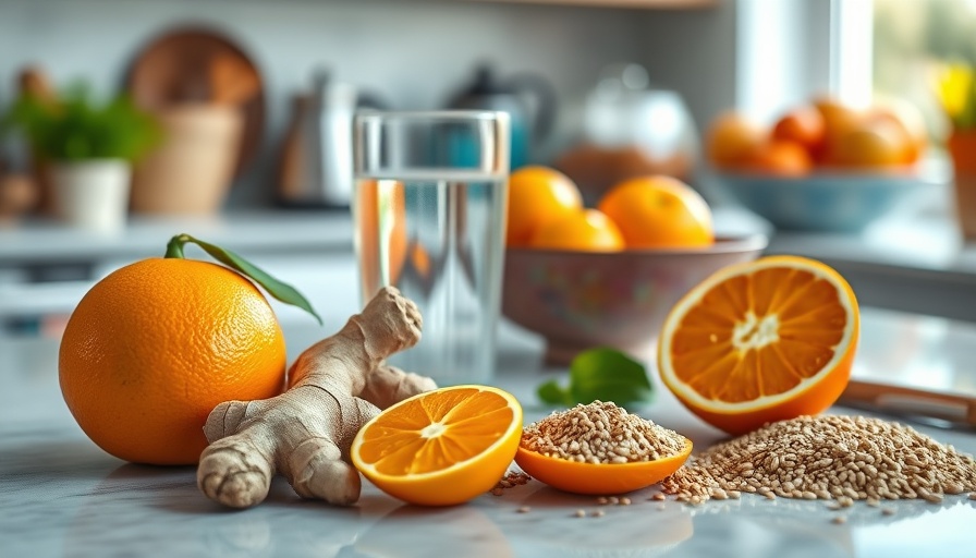 Manage Heartburn with Lifestyle Changes: Healthy foods on kitchen counter.