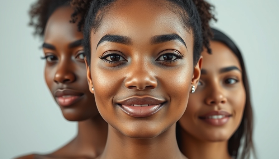 Diverse young women's close-up highlighting healthy skin.