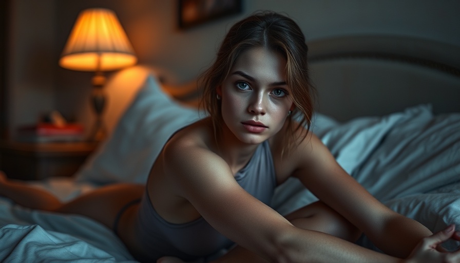 Young woman reflecting in dimly lit room, nighttime depression treatment