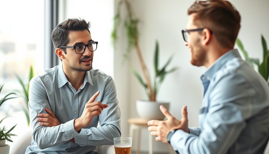 Life coach consulting entrepreneur in modern office setting