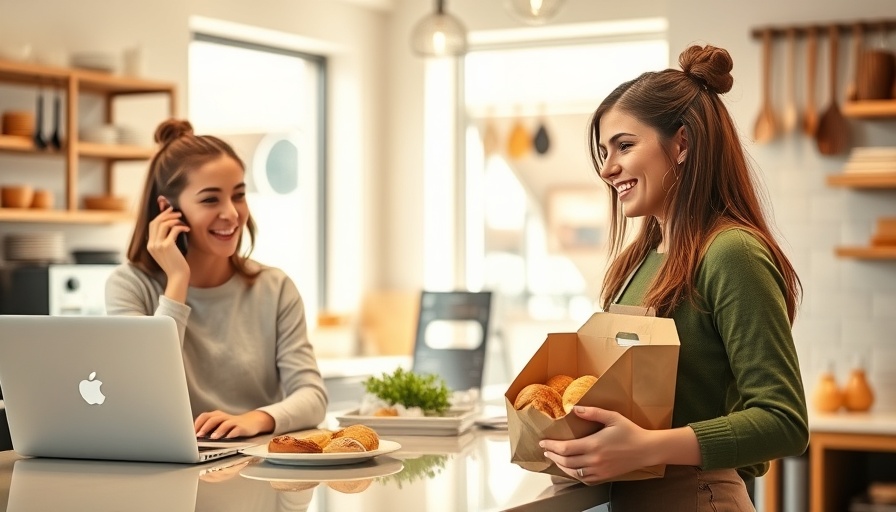 Bakery success stories: women with pastry and laptop