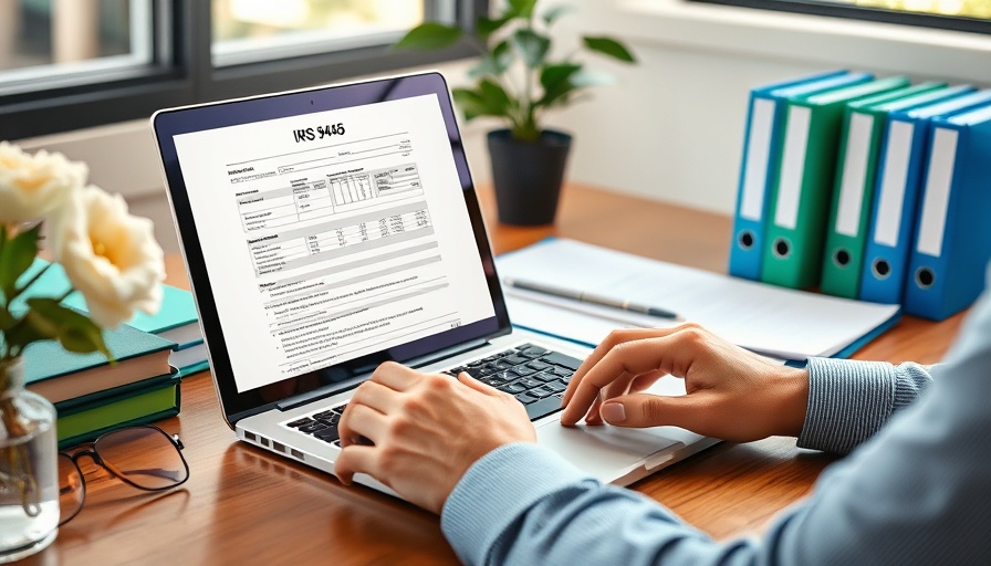 Open laptop with IRS Form 9465 on screen, with instructions.