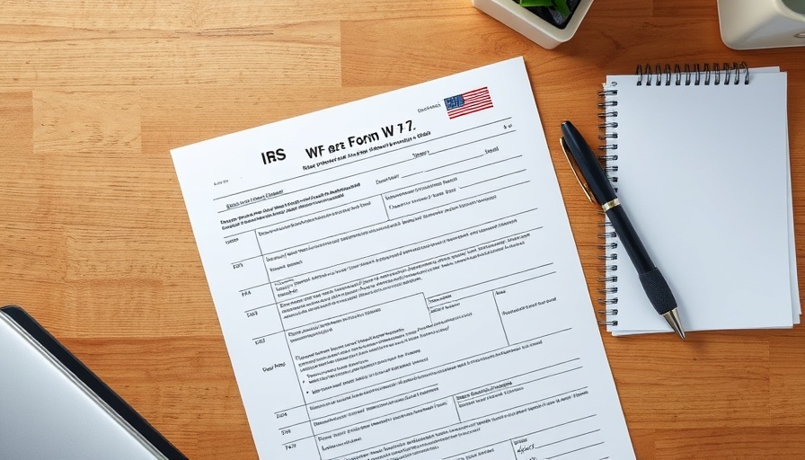 Top view of IRS Form W-7 for ITIN on a desk with a pen.