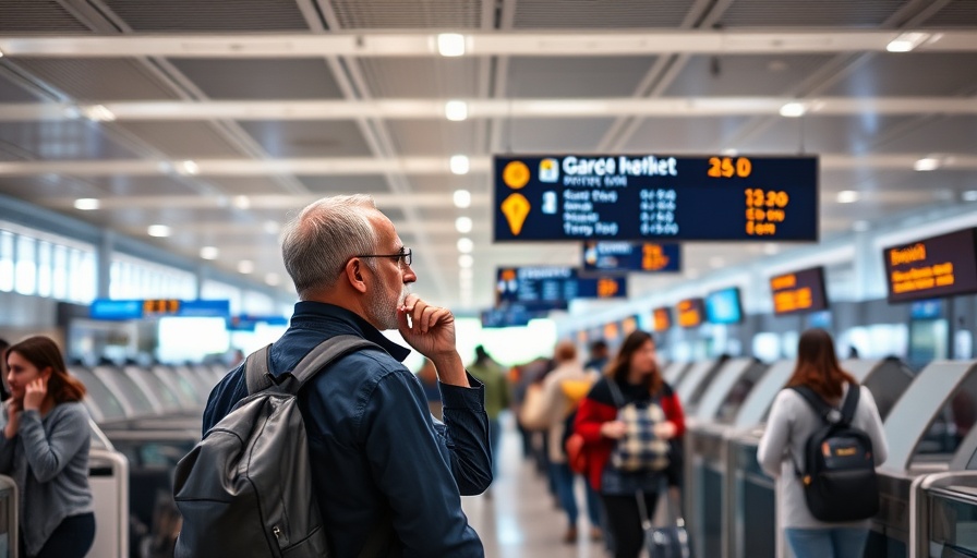 Airport hacks: Informative scene with travelers at check-in.