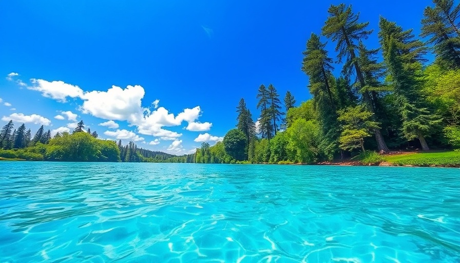 Serene Florida spring, lush greenery, vibrant sky.