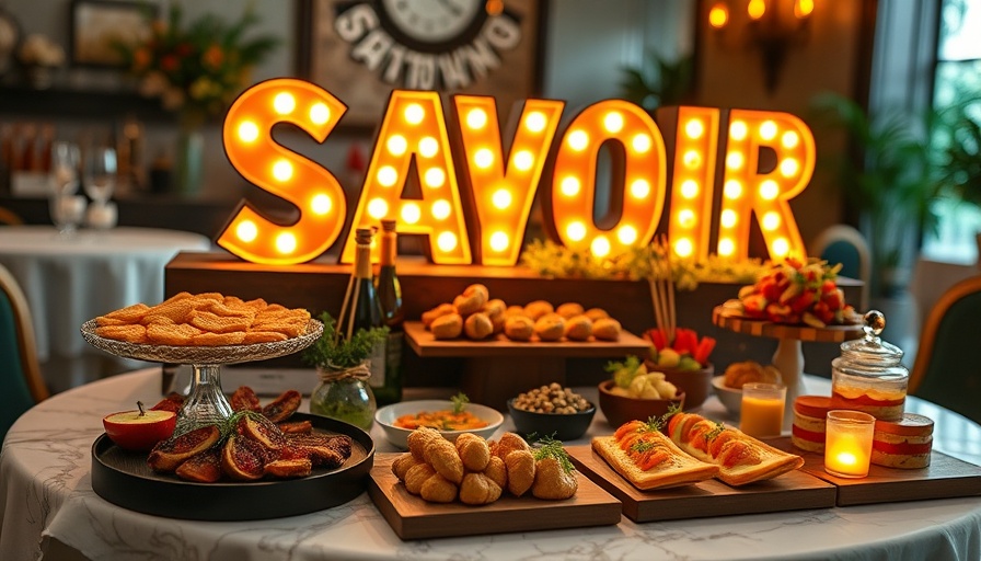 Elegant gourmet display at Florida Taste of events 2025.