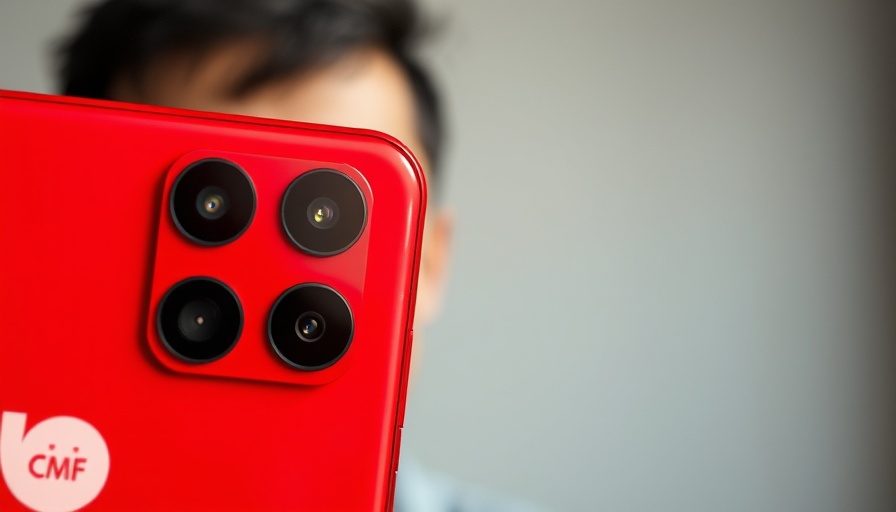 Close-up of red CMF Phone 2 Pro's camera for Budget Smartphone Review.