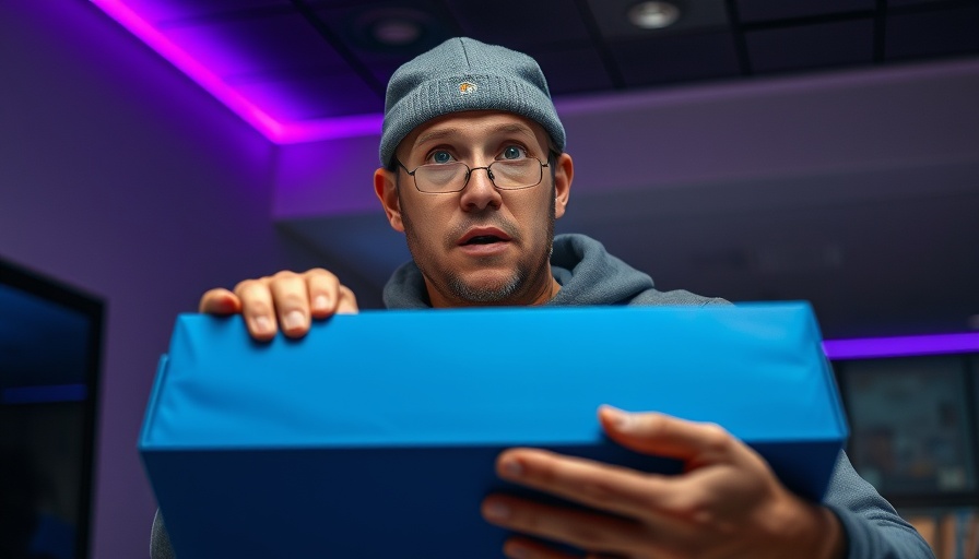 Man opening JBL Tour 1 M3 Smart TX box in stylish room