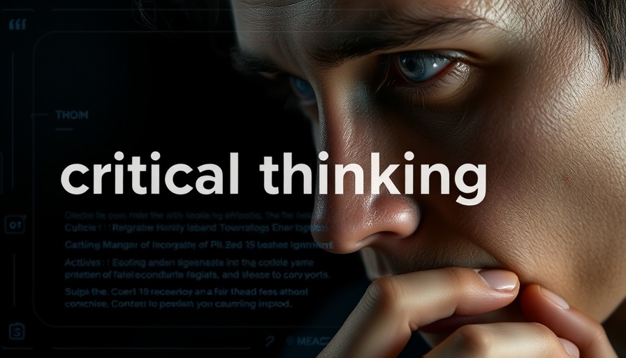 AI and Critical Thinking concept with thoughtful person.