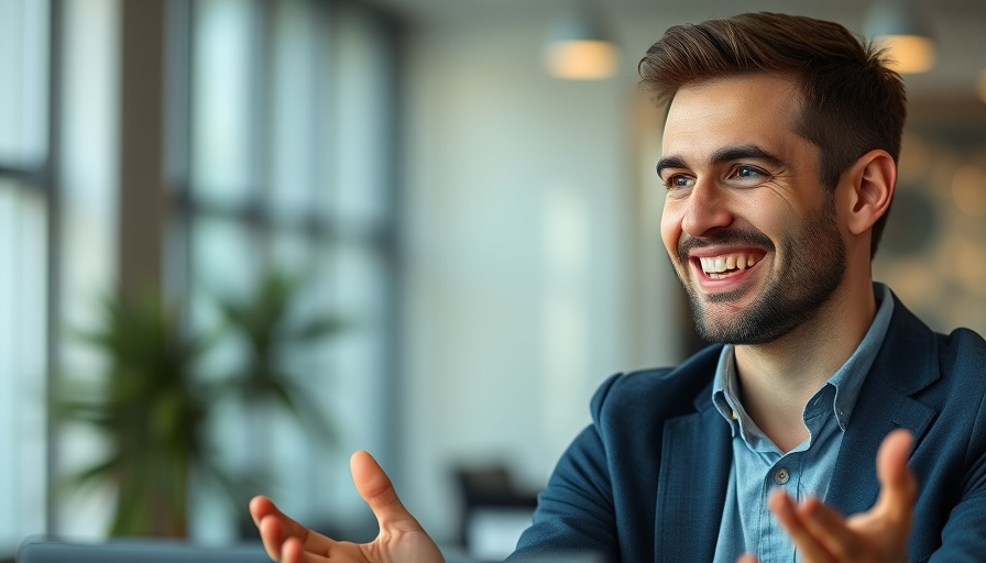 LinkedIn recruitment strategies discussed by a smiling man.