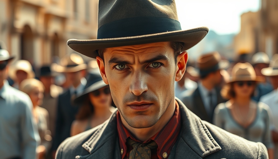 Dapper man in a vintage setting with a focused expression, related to '28 Years Later Trilogy'.