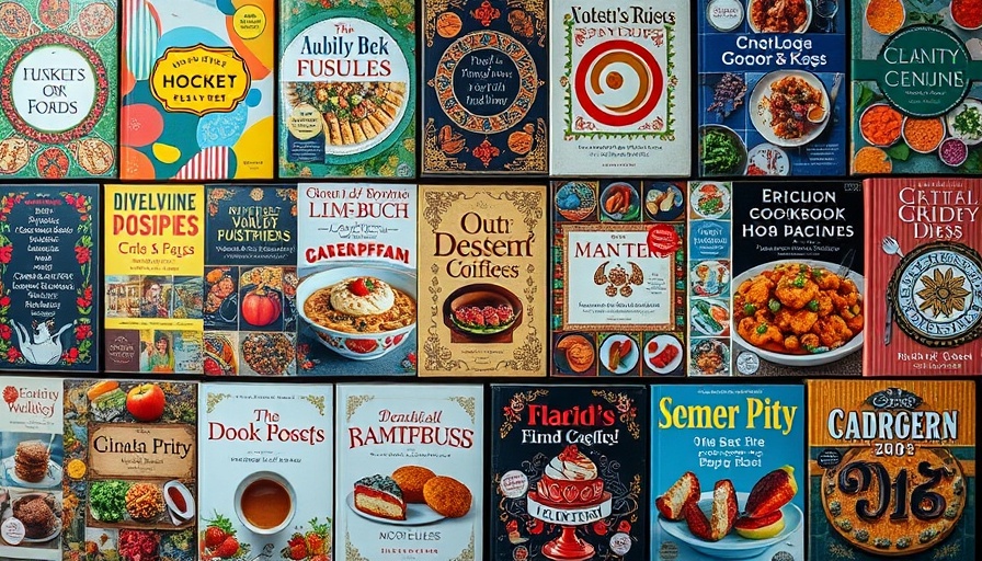 Vibrant cookbook covers ideal for new summer recipes.