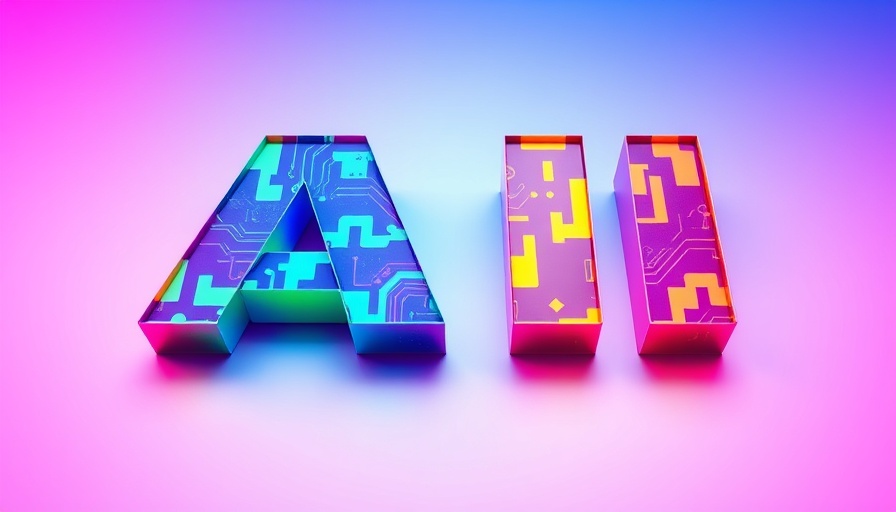Vibrant AI lettering on colorful background symbolizing impact of AI on job markets.