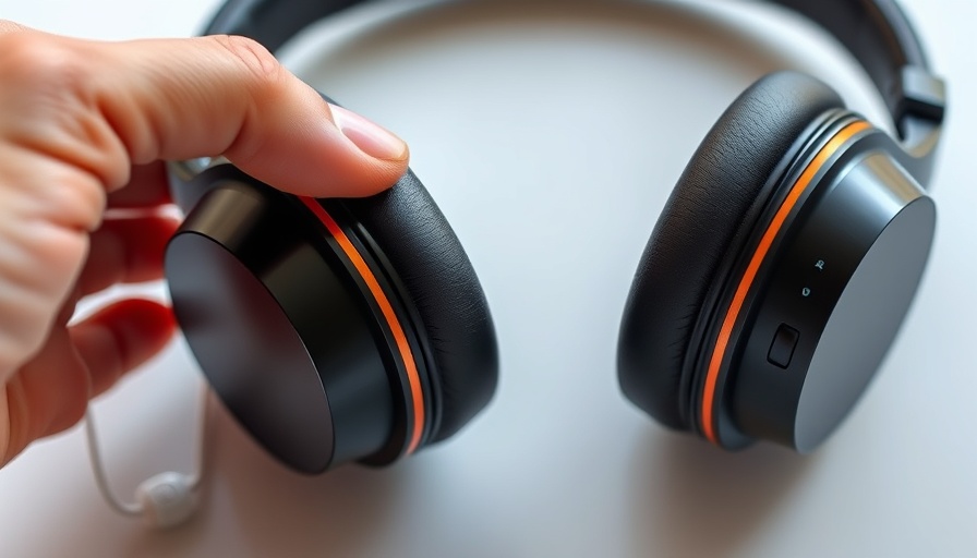 Affordable active noise cancelling headphones with hands adjusting settings.