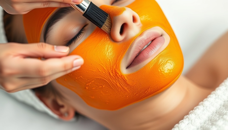 Osmosis Facial Infusion treatment with orange mask application.