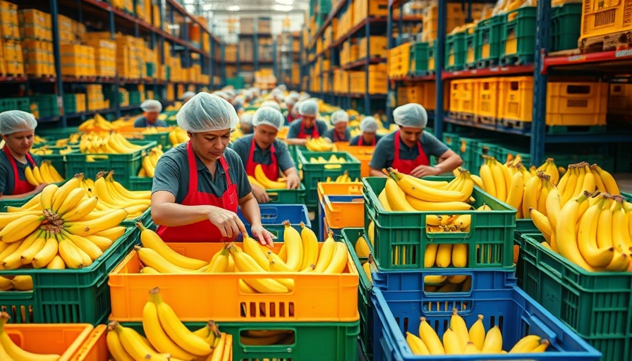 Twiga Foods workers sorting bananas as operations halt in Nairobi.