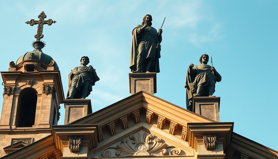Notre-Dame-de-Bon-Secours Chapel statue against clear sky