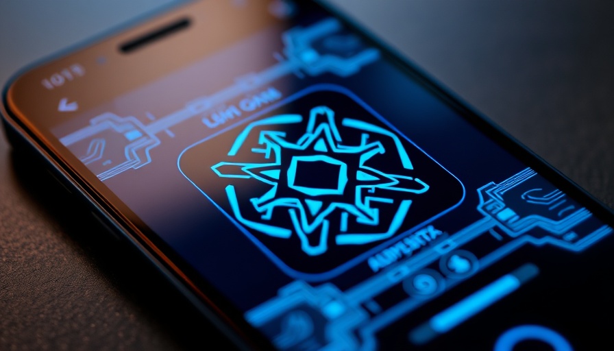 Geometric logo on smartphone; AI-native universities context.