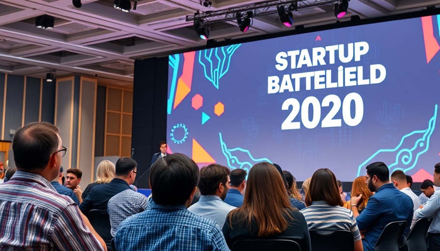 Startup Battlefield 200 panel at tech conference with diverse participants.