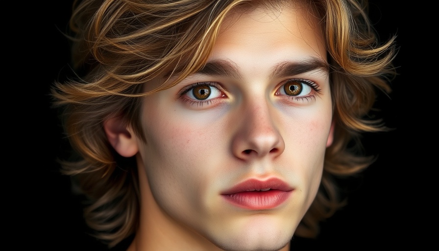 Young man portrait, Meta Superintelligence Lab, dark background.