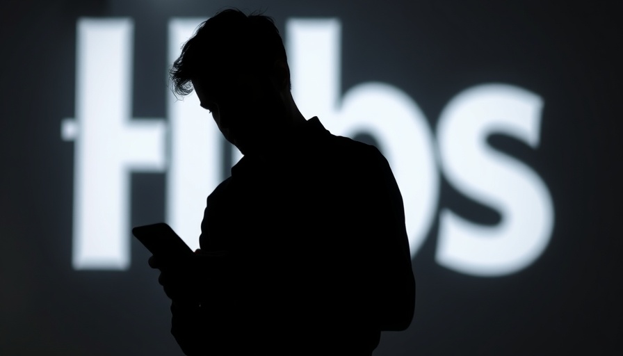 Silhouette with smartphone in front of glowing logo, ChatGPT outage.